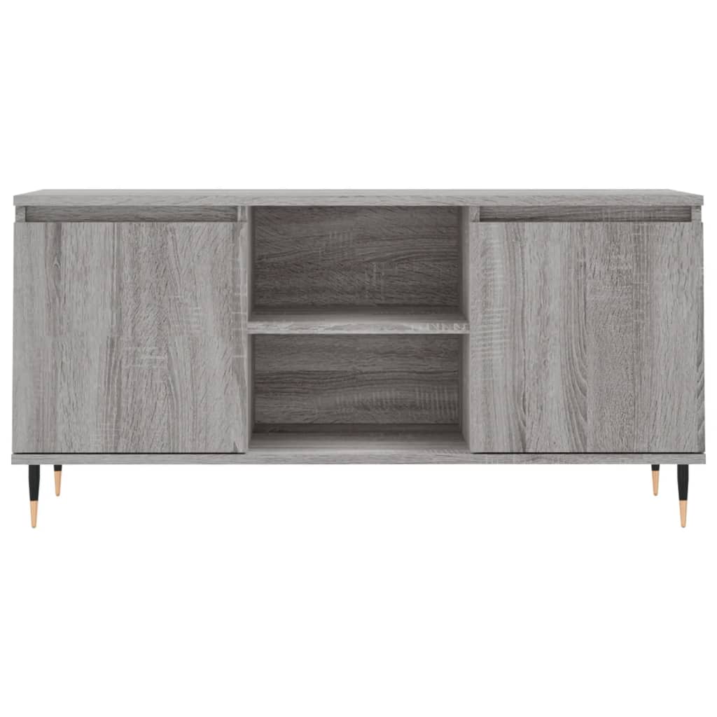 vidaXL TV Cabinet Grey Sonoma 104x35x50 cm Engineered Wood 5