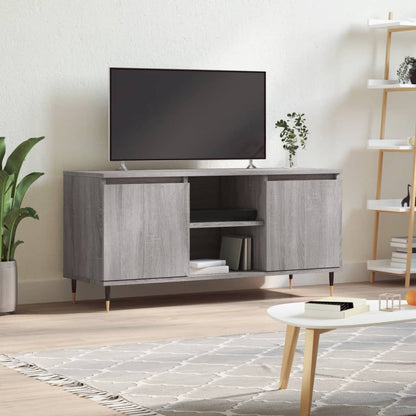 vidaXL TV Cabinet Grey Sonoma 104x35x50 cm Engineered Wood 1