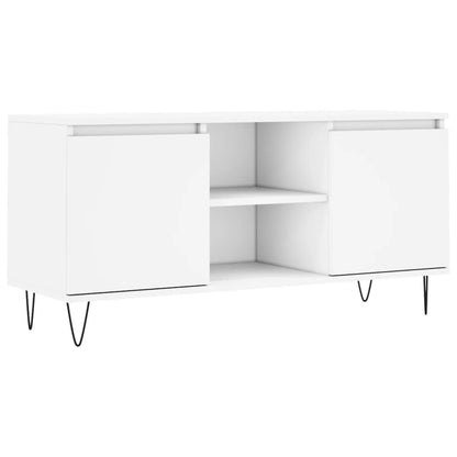 vidaXL TV Cabinet White 104x35x50 cm Engineered Wood 2