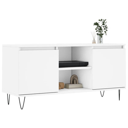 vidaXL TV Cabinet White 104x35x50 cm Engineered Wood 3