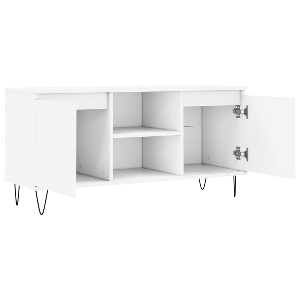 vidaXL TV Cabinet White 104x35x50 cm Engineered Wood 6