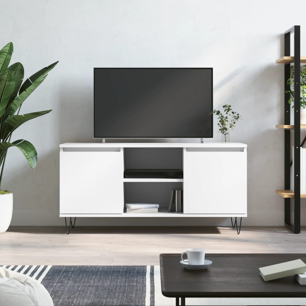 vidaXL TV Cabinet White 104x35x50 cm Engineered Wood 1