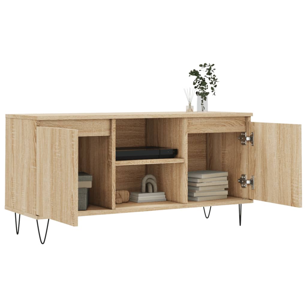 vidaXL TV Cabinet Sonoma Oak 104x35x50 cm Engineered Wood 4