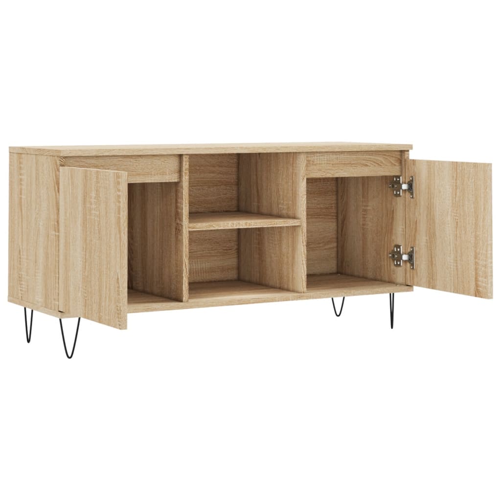 vidaXL TV Cabinet Sonoma Oak 104x35x50 cm Engineered Wood 6