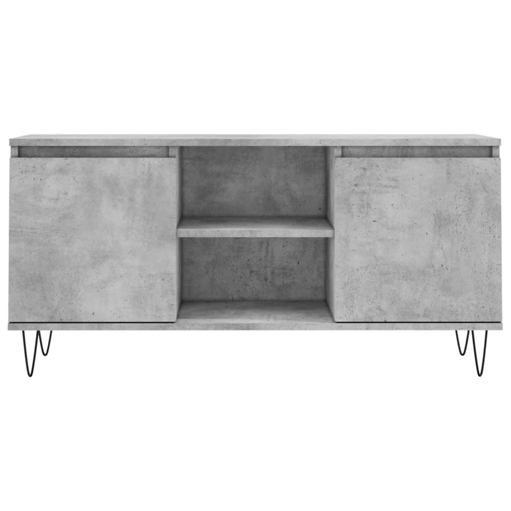 vidaXL TV Cabinet Concrete Grey 104x35x50 cm Engineered Wood 5