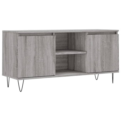 vidaXL TV Cabinet Grey Sonoma 104x35x50 cm Engineered Wood 2