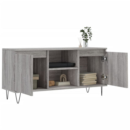vidaXL TV Cabinet Grey Sonoma 104x35x50 cm Engineered Wood 4
