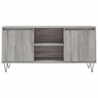 vidaXL TV Cabinet Grey Sonoma 104x35x50 cm Engineered Wood 5