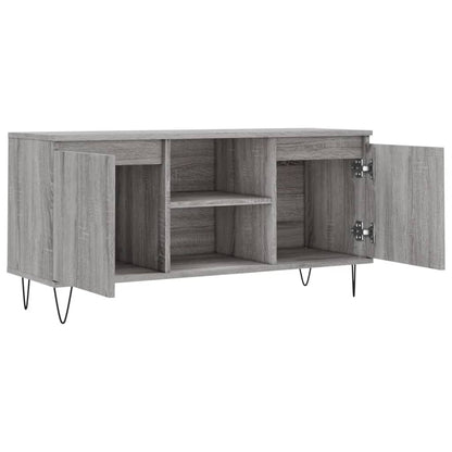 vidaXL TV Cabinet Grey Sonoma 104x35x50 cm Engineered Wood 6