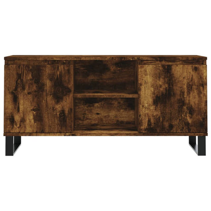 vidaXL TV Cabinet Smoked Oak 104x35x50 cm Engineered Wood 5