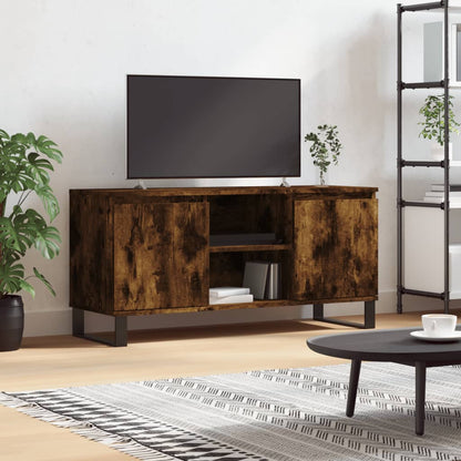 vidaXL TV Cabinet Smoked Oak 104x35x50 cm Engineered Wood 1