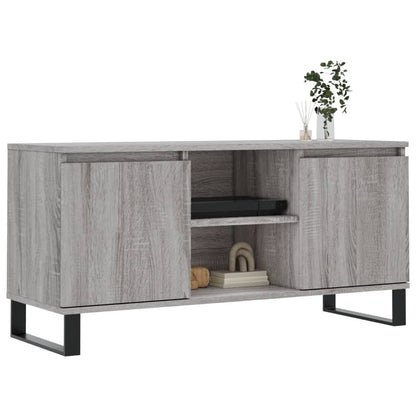 vidaXL TV Cabinet Grey Sonoma 104x35x50 cm Engineered Wood 3