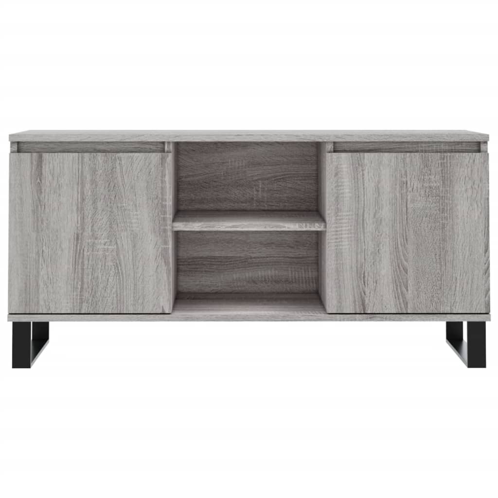 vidaXL TV Cabinet Grey Sonoma 104x35x50 cm Engineered Wood 5