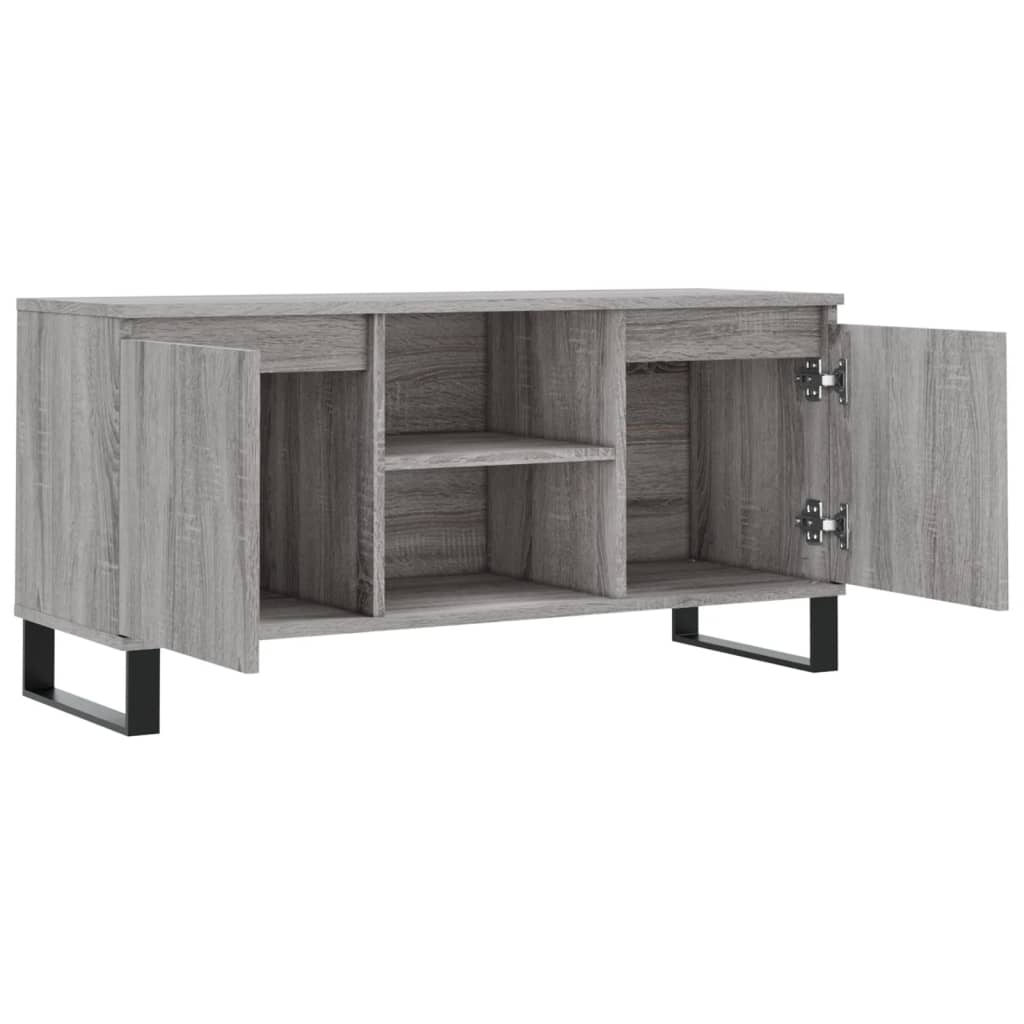 vidaXL TV Cabinet Grey Sonoma 104x35x50 cm Engineered Wood 6
