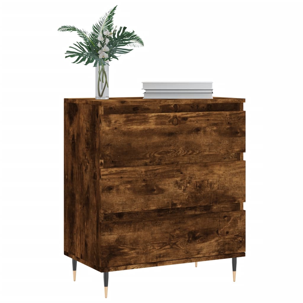 vidaXL Sideboard Smoked Oak 60x35x70 cm Engineered Wood 3
