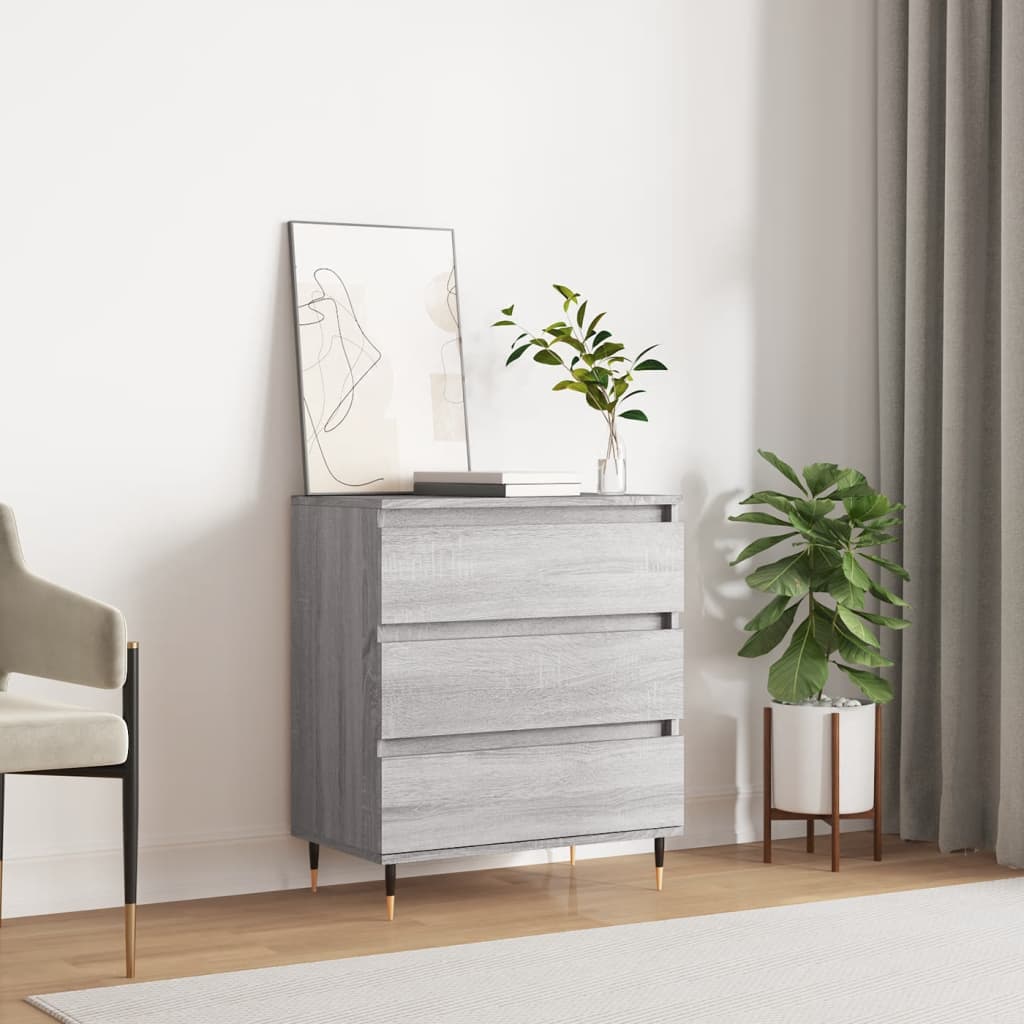 vidaXL Sideboard Grey Sonoma 60x35x70 cm Engineered Wood 1