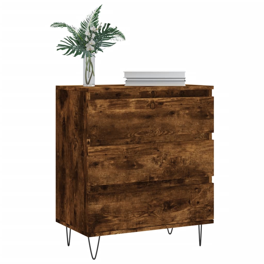 vidaXL Sideboard Smoked Oak 60x35x70 cm Engineered Wood 3
