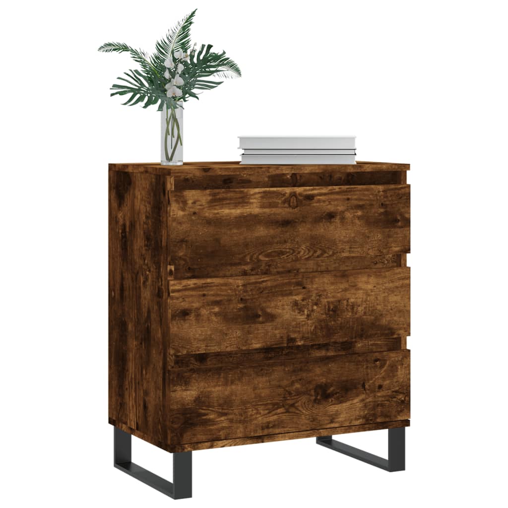 vidaXL Sideboard Smoked Oak 60x35x70 cm Engineered Wood 3