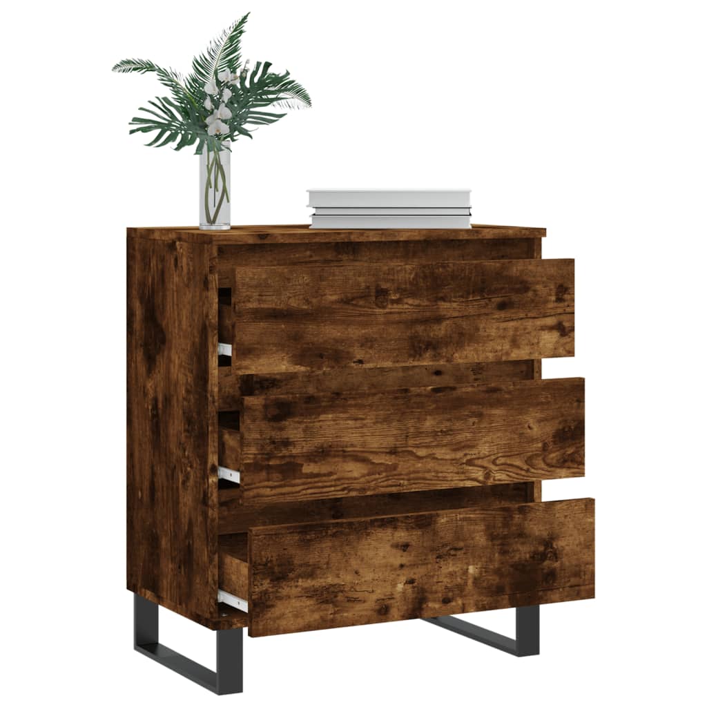 vidaXL Sideboard Smoked Oak 60x35x70 cm Engineered Wood 4
