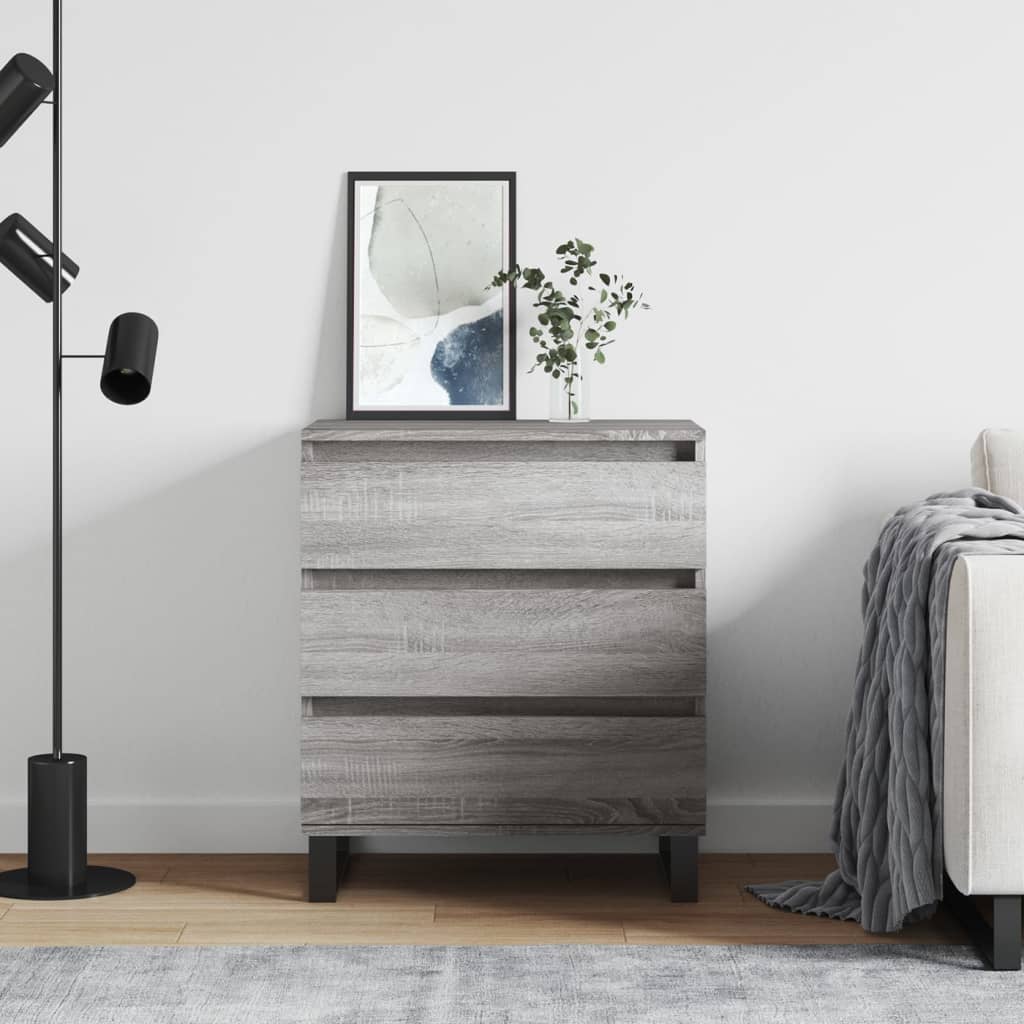 vidaXL Sideboard Grey Sonoma 60x35x70 cm Engineered Wood 1