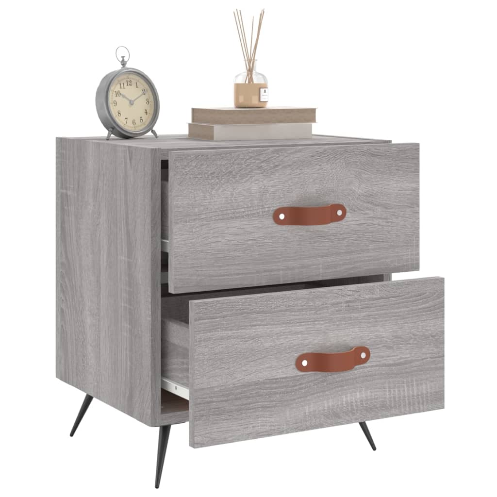 vidaXL Bedside Cabinets 2 pcs Grey Sonoma 40x35x47.5 cm Engineered Wood 3