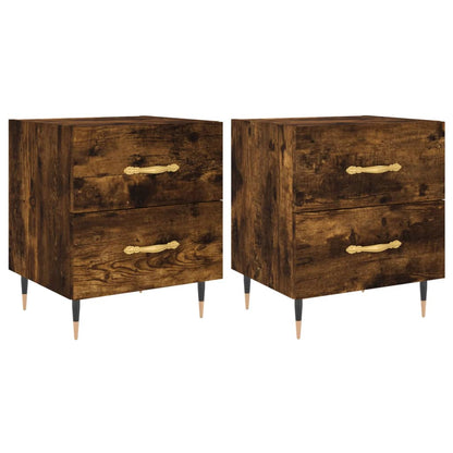 vidaXL Bedside Cabinets 2 pcs Smoked Oak 40x35x47.5 cm Engineered Wood 2
