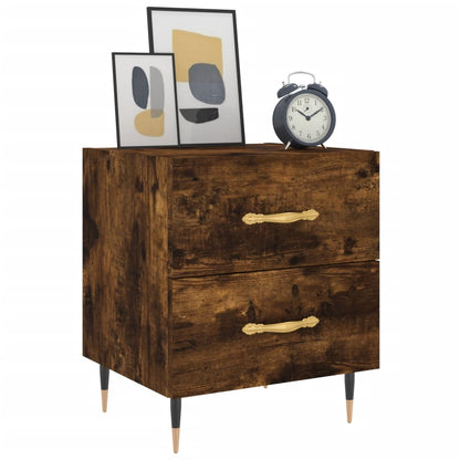 vidaXL Bedside Cabinets 2 pcs Smoked Oak 40x35x47.5 cm Engineered Wood 3