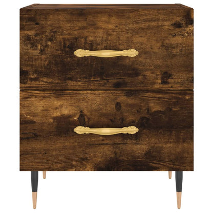 vidaXL Bedside Cabinets 2 pcs Smoked Oak 40x35x47.5 cm Engineered Wood 6