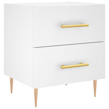 vidaXL Bedside Cabinet White 40x35x47.5 cm Engineered Wood 2