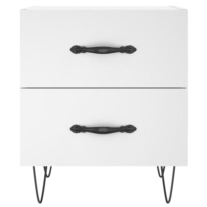 vidaXL Bedside Cabinets 2 pcs White 40x35x47.5 cm Engineered Wood 6