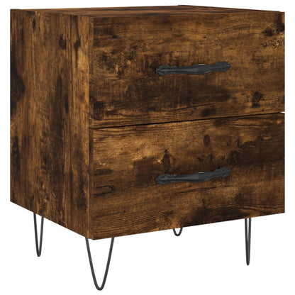vidaXL Bedside Cabinets 2 pcs Smoked Oak 40x35x47.5 cm Engineered Wood 5