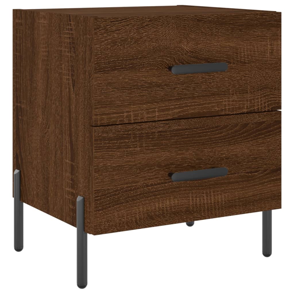 vidaXL Bedside Cabinets 2 pcs Brown Oak 40x35x47,5 cm Engineered Wood 3