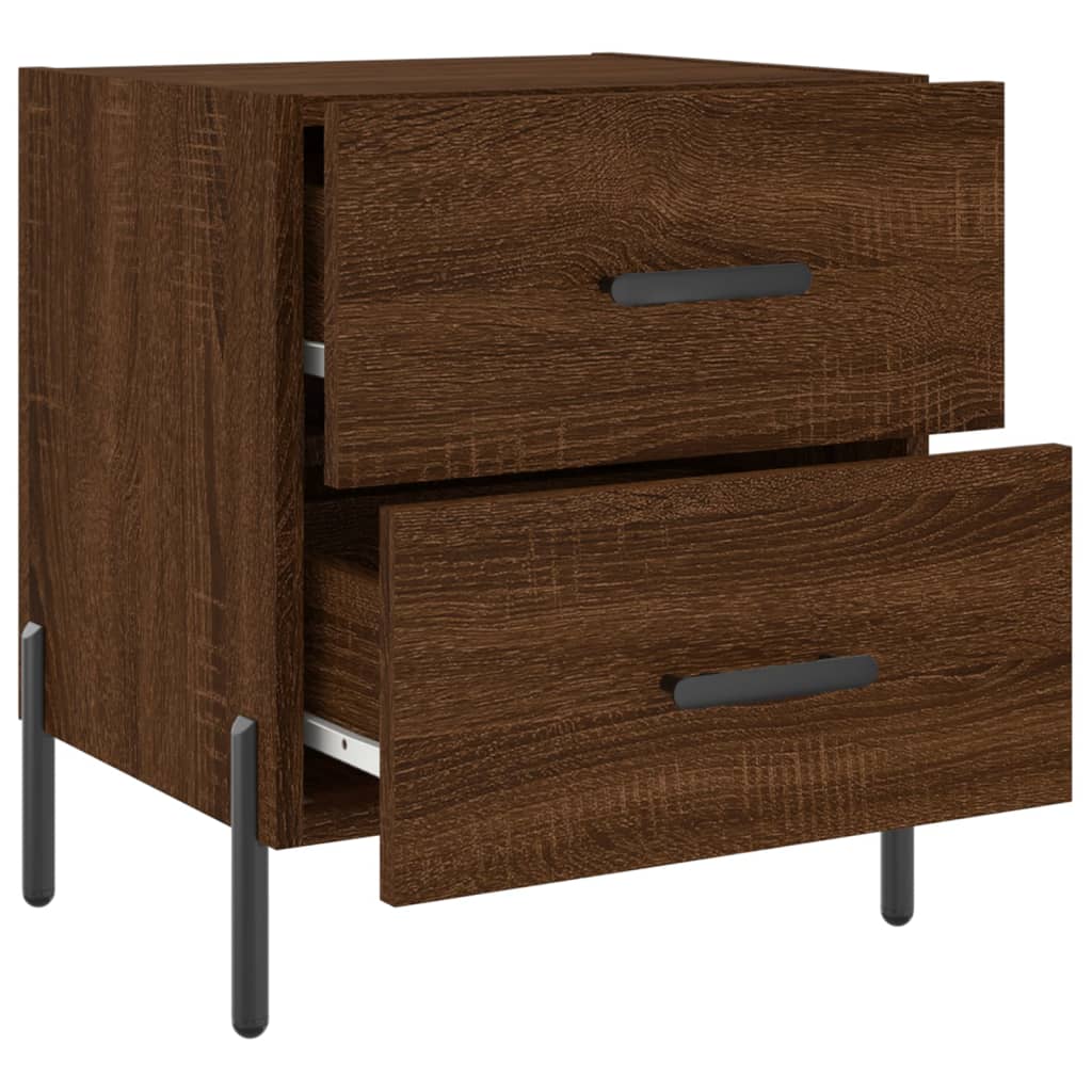vidaXL Bedside Cabinets 2 pcs Brown Oak 40x35x47,5 cm Engineered Wood 5