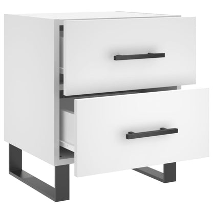vidaXL Bedside Cabinet White 40x35x47.5 cm Engineered Wood 5