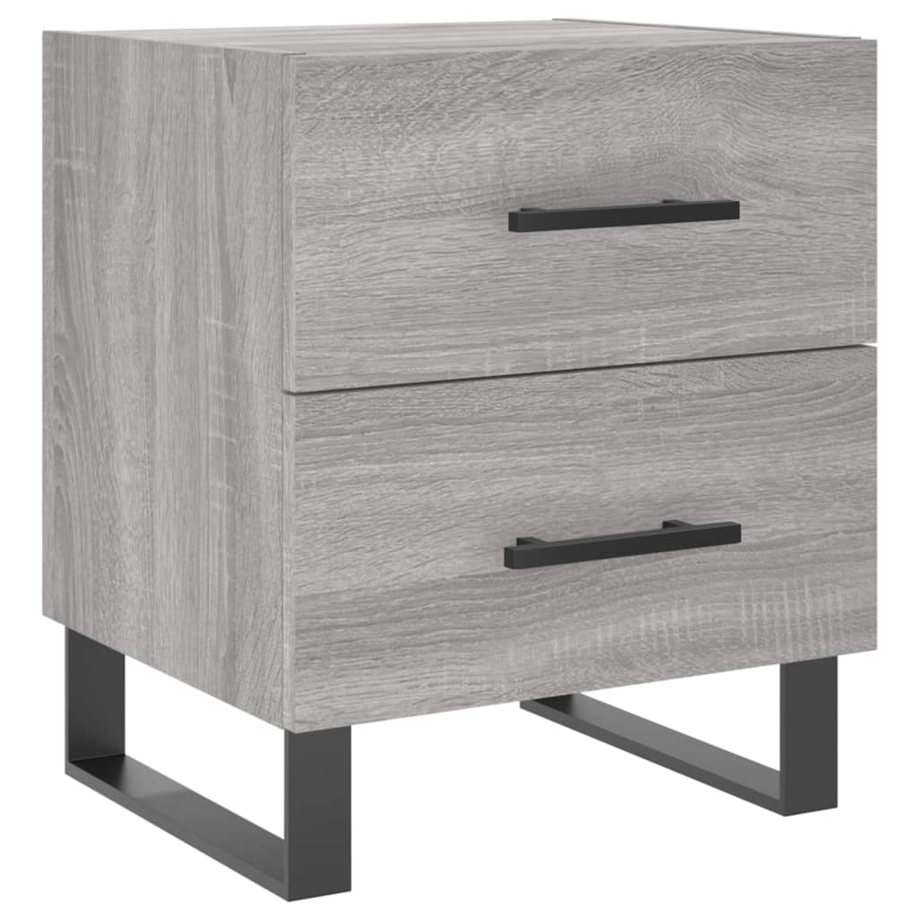 vidaXL Bedside Cabinet Grey Sonoma 40x35x47.5 cm Engineered Wood 2