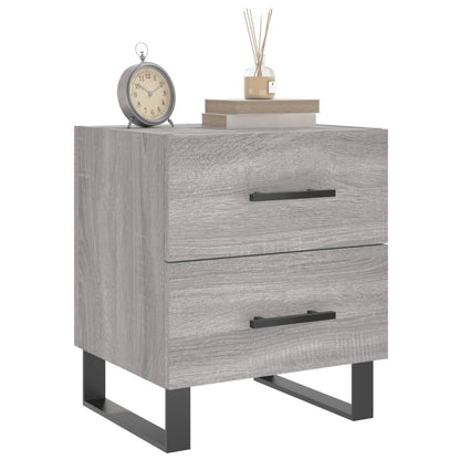 vidaXL Bedside Cabinet Grey Sonoma 40x35x47.5 cm Engineered Wood 3