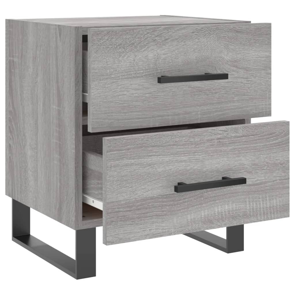 vidaXL Bedside Cabinet Grey Sonoma 40x35x47.5 cm Engineered Wood 5