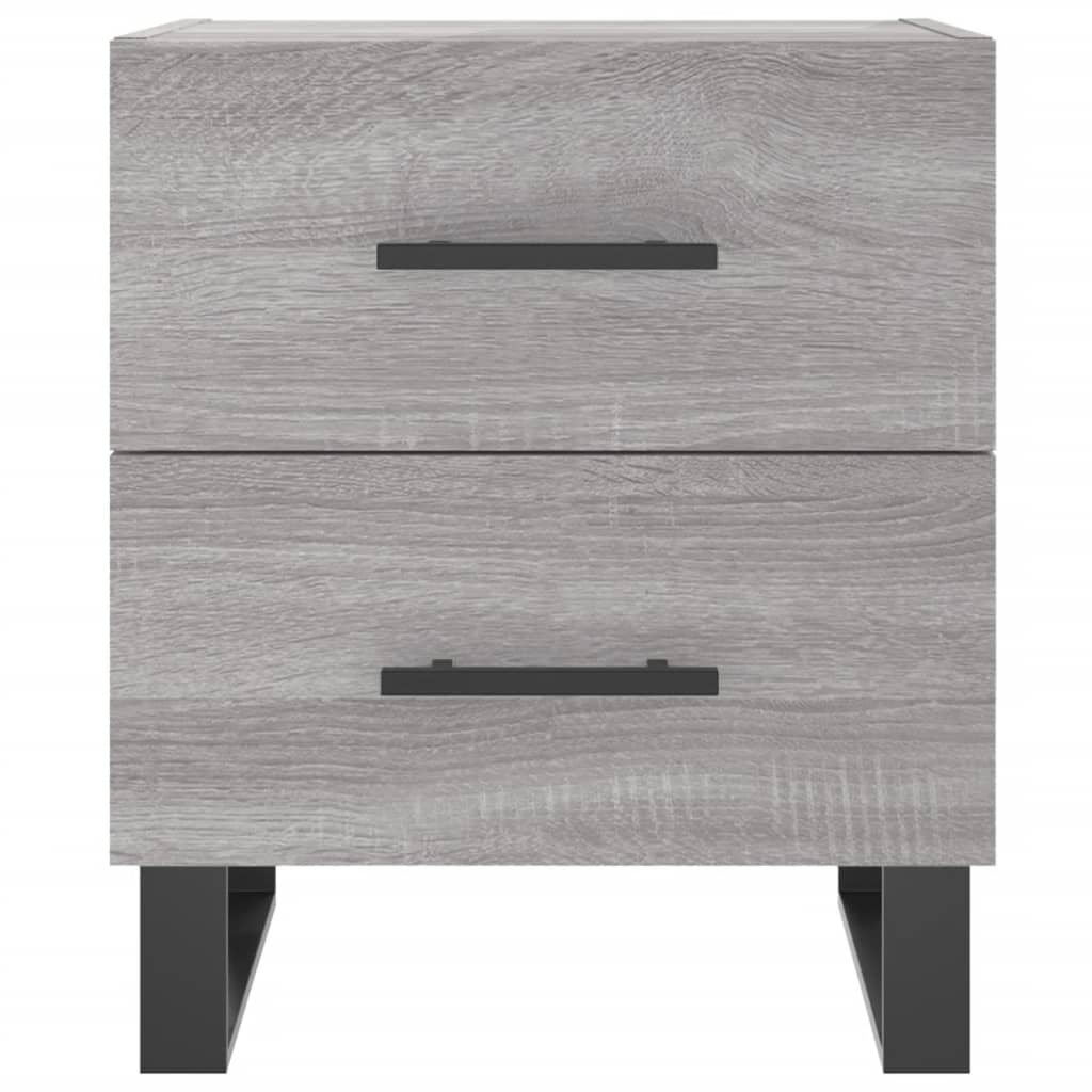 vidaXL Bedside Cabinet Grey Sonoma 40x35x47.5 cm Engineered Wood 6