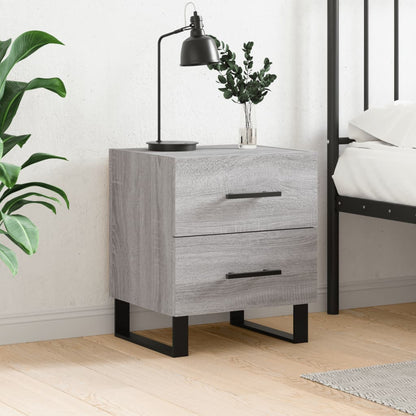 vidaXL Bedside Cabinet Grey Sonoma 40x35x47.5 cm Engineered Wood 1