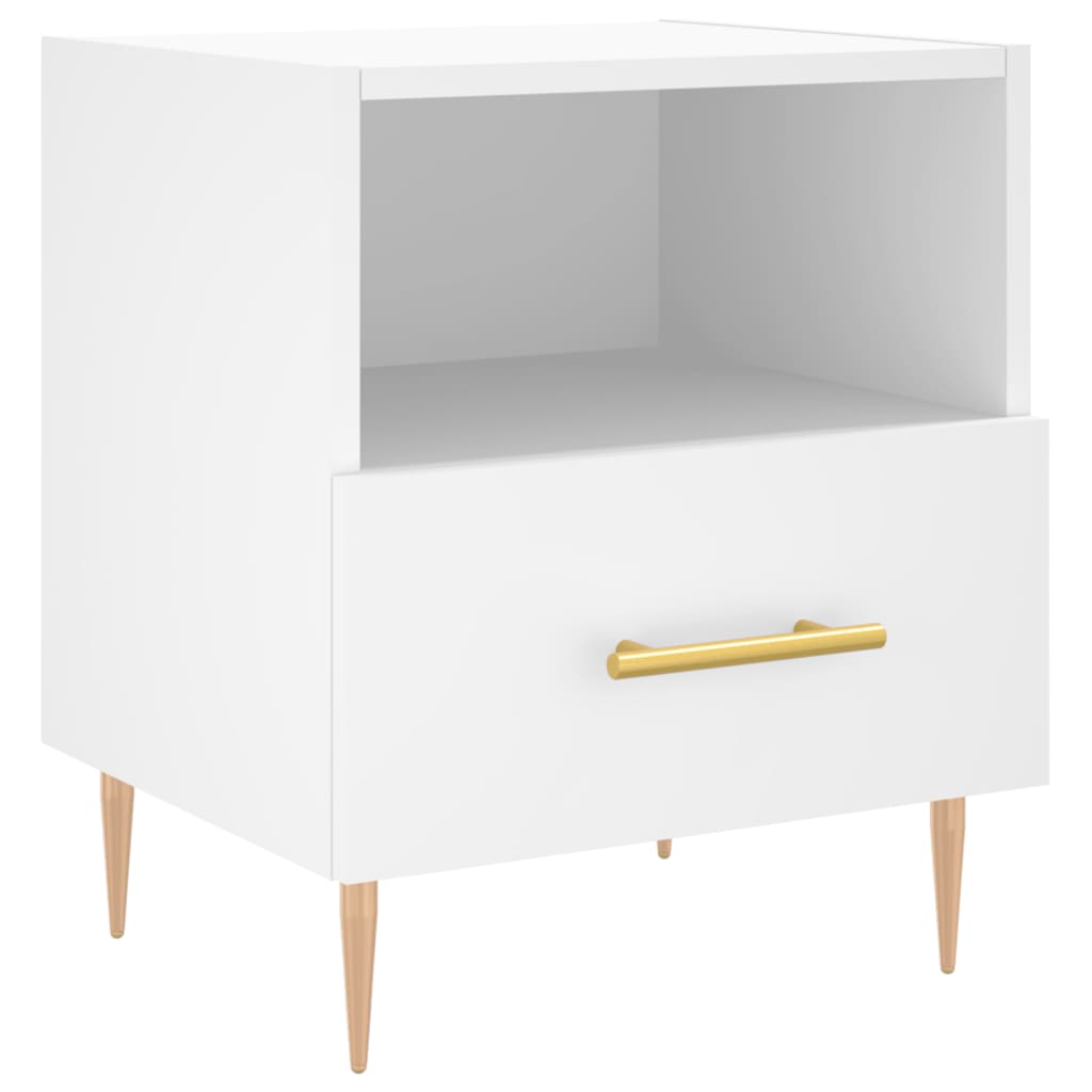 vidaXL Bedside Cabinets 2 pcs White 40x35x47.5 cm Engineered Wood 5
