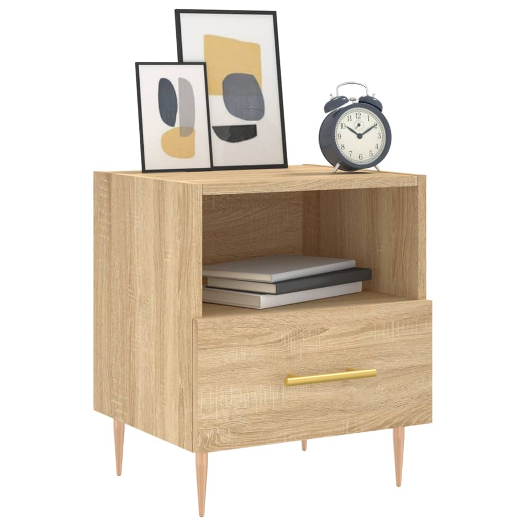 vidaXL Bedside Cabinets 2 pcs Sonoma Oak 40x35x47.5 cm Engineered Wood 3