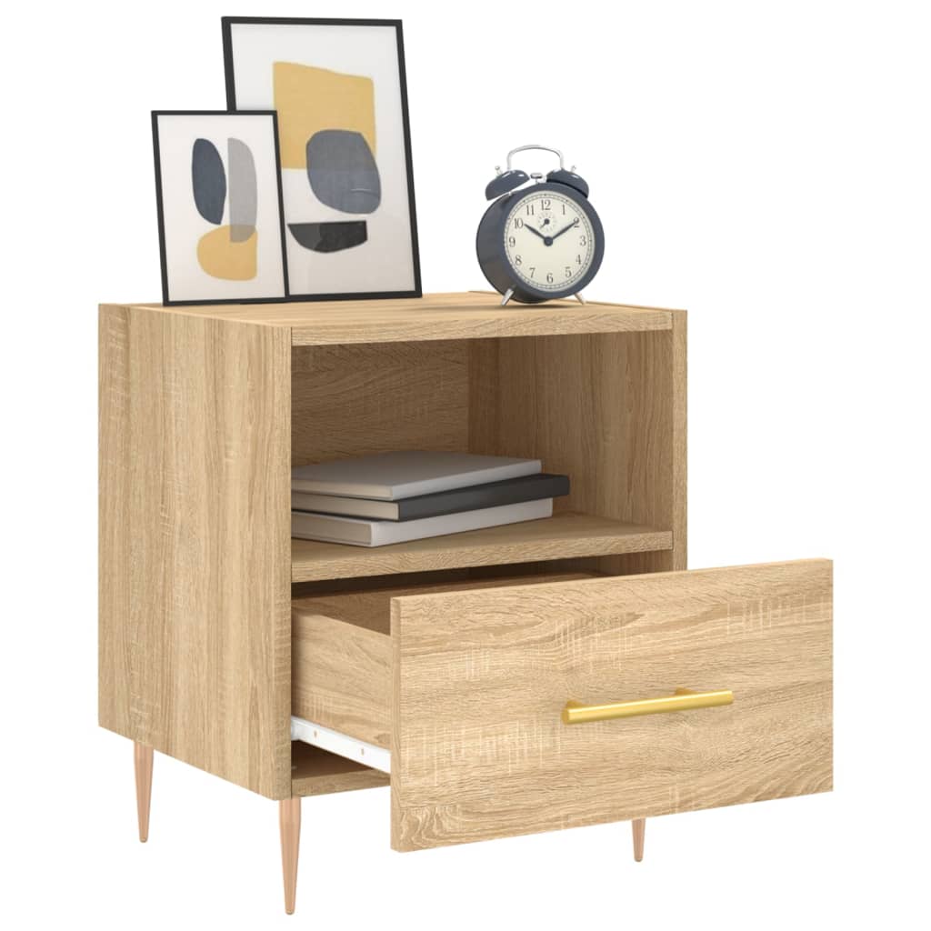 vidaXL Bedside Cabinets 2 pcs Sonoma Oak 40x35x47.5 cm Engineered Wood 4
