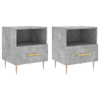 vidaXL Bedside Cabinets 2 pcs Concrete Grey 40x35x47.5 cm Engineered Wood 2