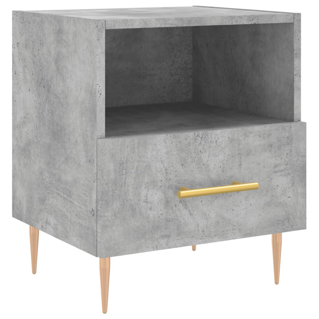 vidaXL Bedside Cabinets 2 pcs Concrete Grey 40x35x47.5 cm Engineered Wood 5