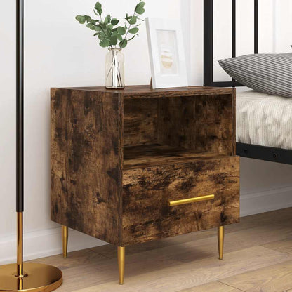 vidaXL Bedside Cabinets 2 pcs Smoked Oak 40x35x47.5 cm Engineered Wood 3