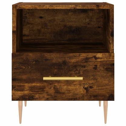 vidaXL Bedside Cabinets 2 pcs Smoked Oak 40x35x47.5 cm Engineered Wood 6