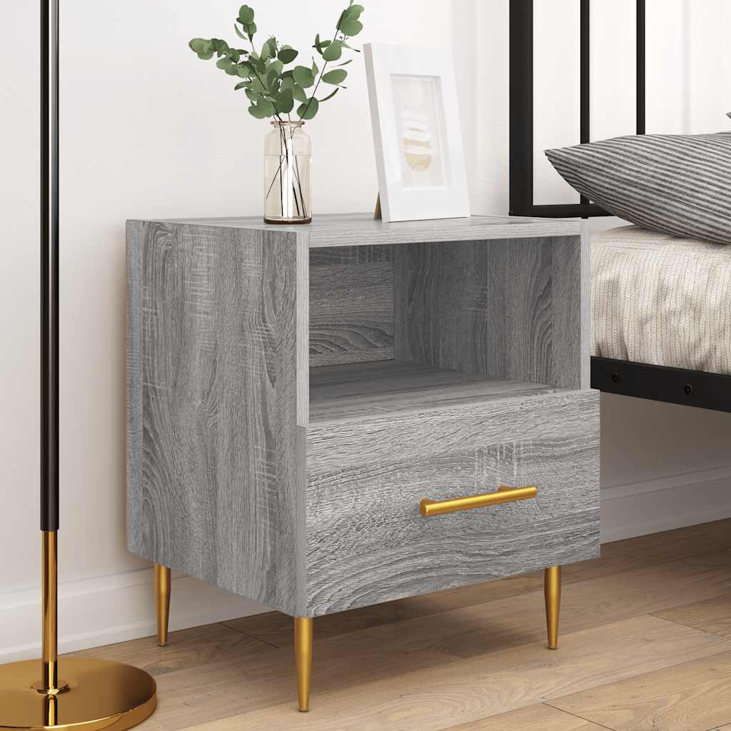 vidaXL Bedside Cabinets 2 pcs Grey Sonoma 40x35x47.5 cm Engineered Wood 3