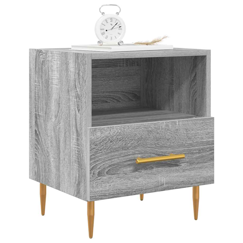 vidaXL Bedside Cabinets 2 pcs Grey Sonoma 40x35x47.5 cm Engineered Wood 4