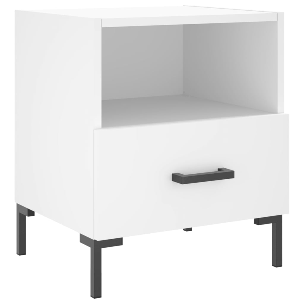 vidaXL Bedside Cabinets 2 pcs White 40x35x47.5 cm Engineered Wood 6
