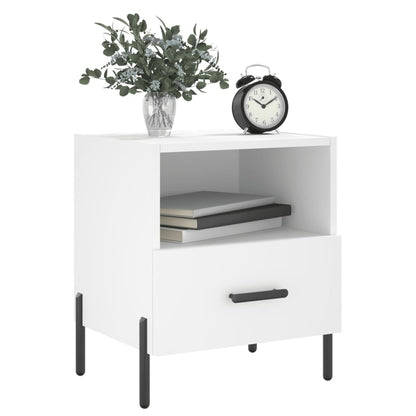 vidaXL Bedside Cabinets 2 pcs White 40x35x47.5 cm Engineered Wood 4